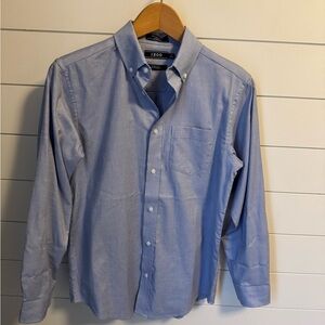 Izod Boys 14/16 Light Blue Button-Down Oxford Shirt